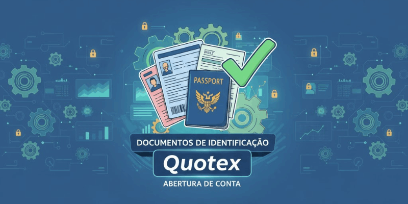 Documentos de identificação e um ícone de verificação.
